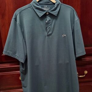 Vineyard Vines Men's Teal Polo Shirt